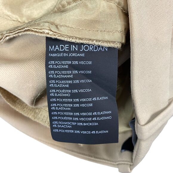 Club Monaco Matie Pants Women 6R Tan Stretch Slash Pockets Classic Fit - Picture 7 of 16